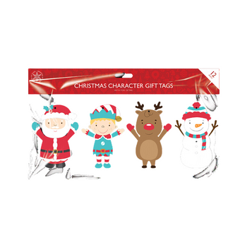 Wholesale Christmas Gift Tags - 12 Pack - (Case of 24)