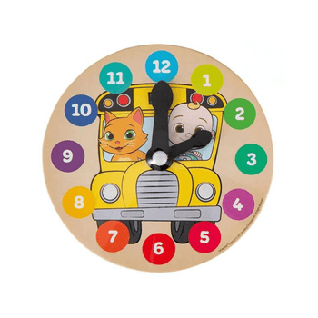 Cocomelon My First Wooden Clock - Bus
