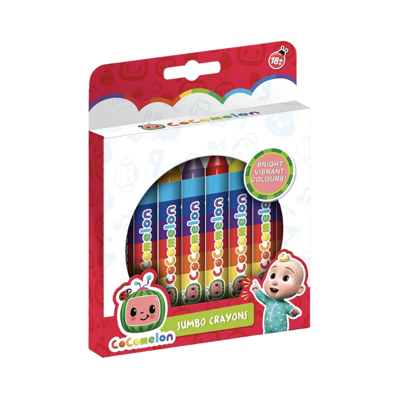 Wholesale Cocomelon 8 Jumbo Crayons - (Case of 12)