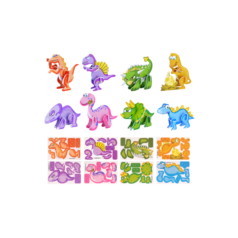 Mini Dinosaur Puzzles 3-D