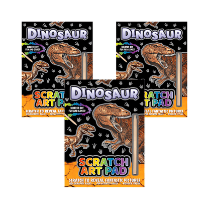 Wholesale Dinosaur Scratch Art Pad - (Case of 24)