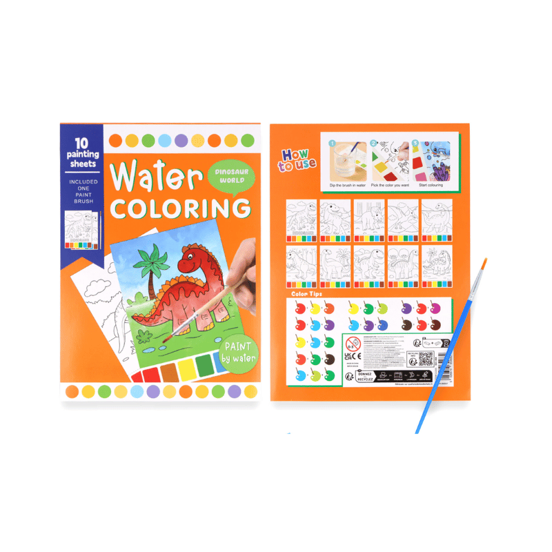 Dinosaur Water Colouring Paint Set