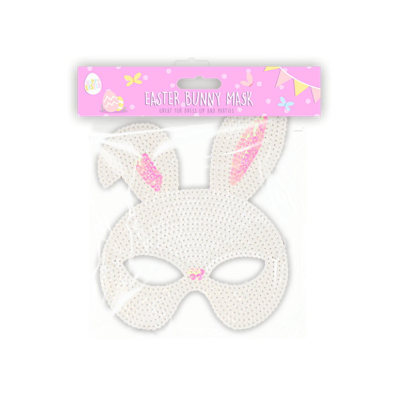 Easter Bunny Sequin Mask