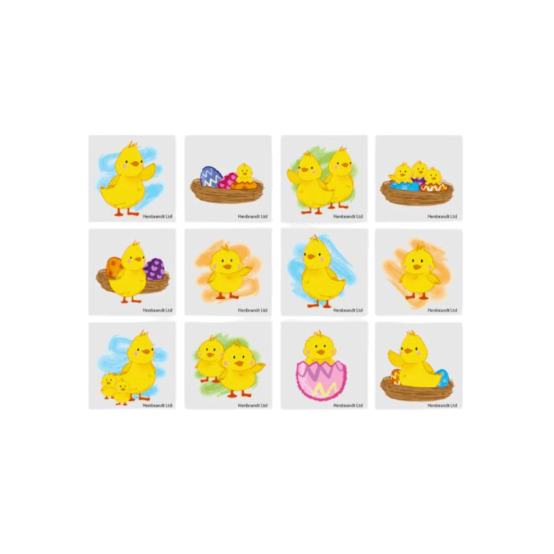 Easter Chick Temporary Tattoos
