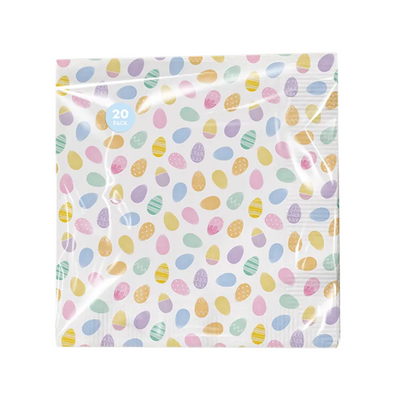 Wholesale Easter Napkins - Easter Eggs - (Case of 12)