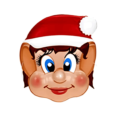 Wholesale Mrs Elf Christmas Face Mask - (Case of 40)