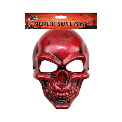 Red metallic skull mask