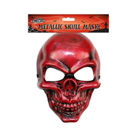Wholesale Halloween Metallic Skull Mask - (Case of 12)
