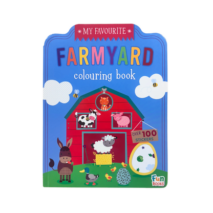 Farmyard Sticker Colouring Book