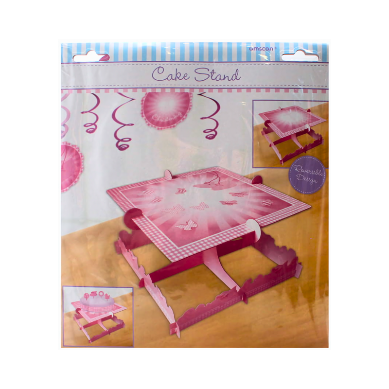 Pink Ruffle Cake Stand Pink Reversible Cake Stand – PoundFun