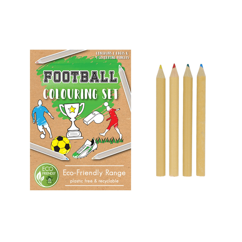 Wholesale Football Eco Colouring Set - (Case of 12)