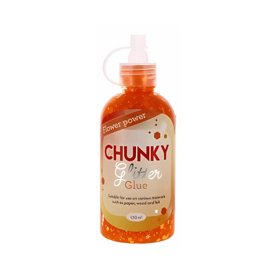 Wholesale Glitter Glue Orange - (Case of 12)