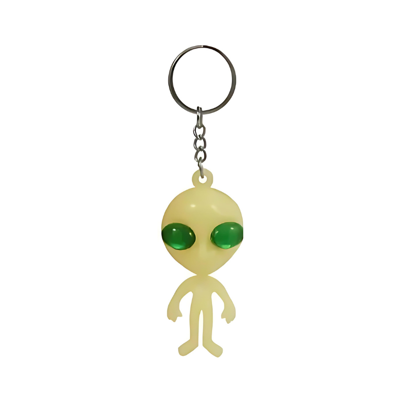 Wholesale Glow In The Dark Alien Keyring - (Case of 24)