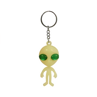Wholesale Glow In The Dark Alien Keyring - (Case of 24)