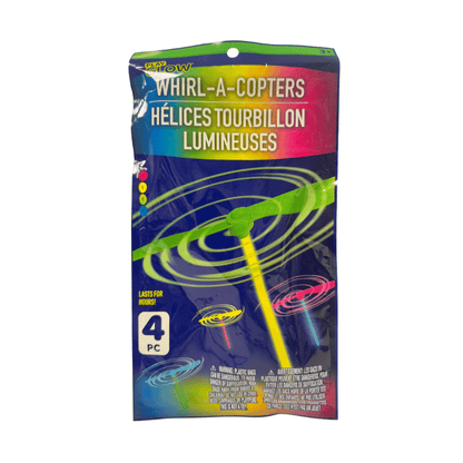 Glow In The Dark Sticks With Propellers - 4 Pack