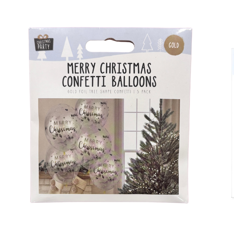 Merry Christmas Confetti Balloons