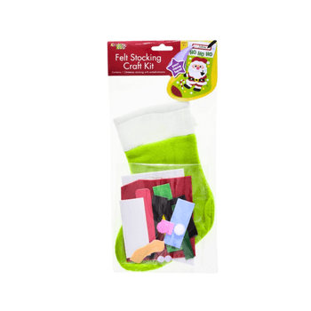 Wholesale Green Christmas Felt Stocking Kit - (Case of 12)