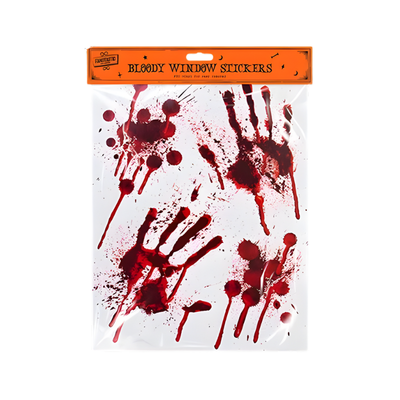 Wholesale Halloween Blood Window Stickers - Hand - (Case of 12)