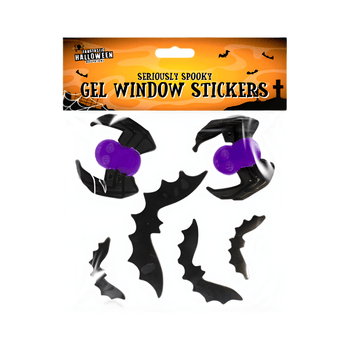 Black and Purple gel window sitckers bat