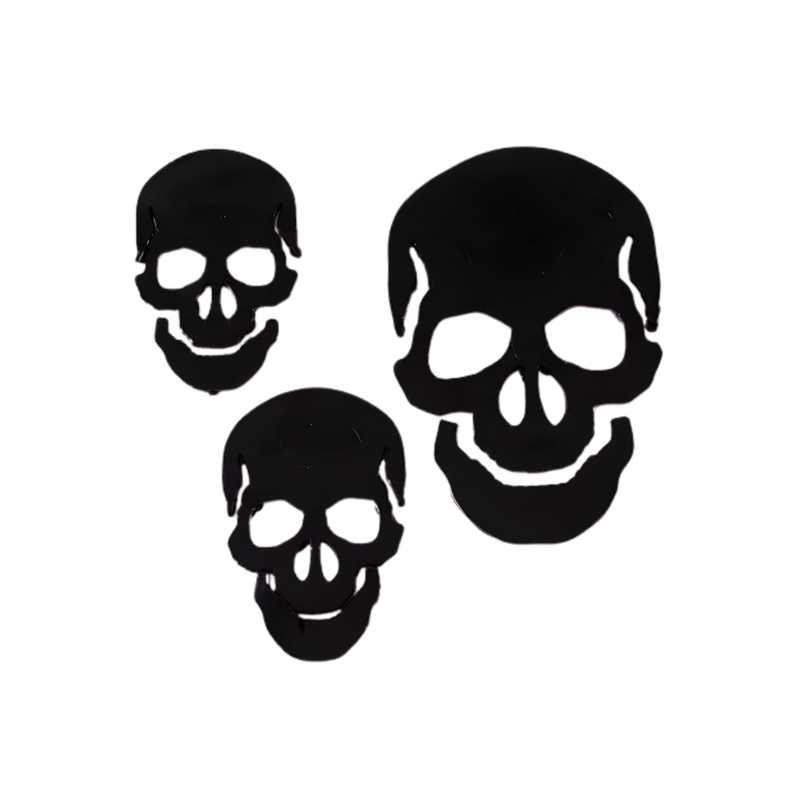 Skull Gel window stickers pack of three
