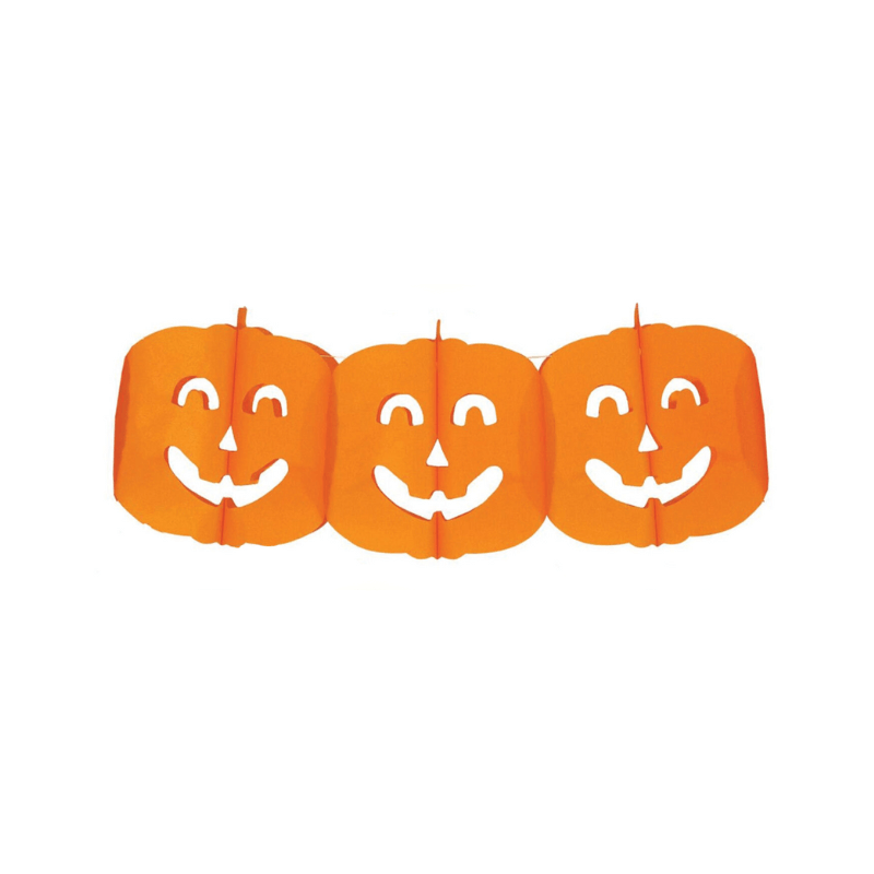 Wholesale Halloween Paper Garland - Pumpkin - (Case of 12)