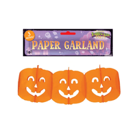 Wholesale Halloween Paper Garland - Pumpkin - (Case of 12)