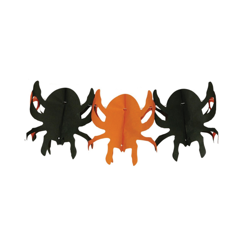 Wholesale Halloween Paper Garland - Spider - (Case of 12)