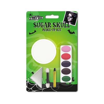 Wholesale Halloween Characters Skull Makeup Kit - (Case of 16)