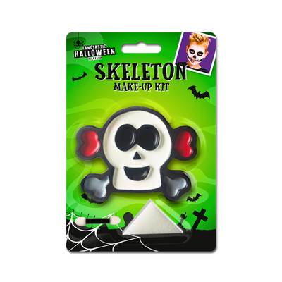 Wholesale Halloween Skeleton Makeup Kit - (Case of 12)