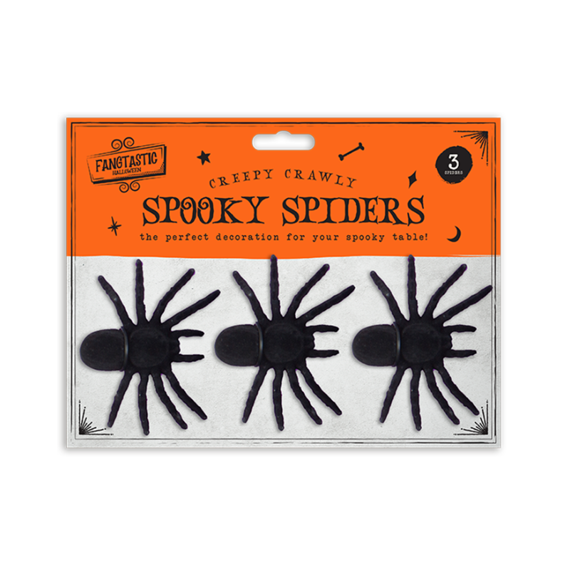 Wholesale Halloween Spooky Spiders Decoration - 3 Pack - (Case of 12)