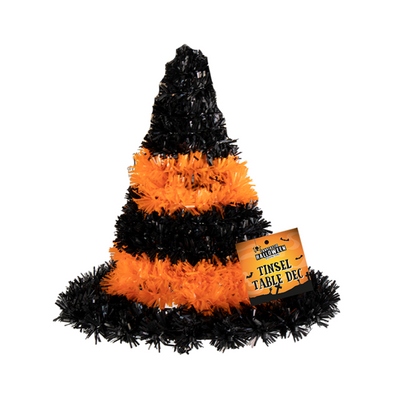 Wholesale Halloween Tinsel Hat Table Decoration - (Case of 24)