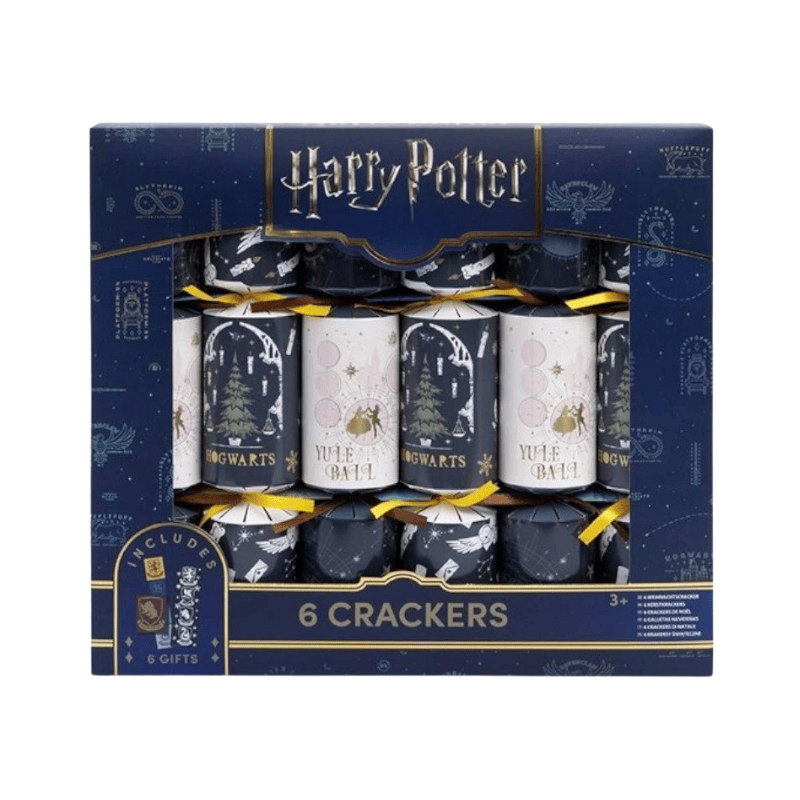 blue and white assorted harry potter festive crackers