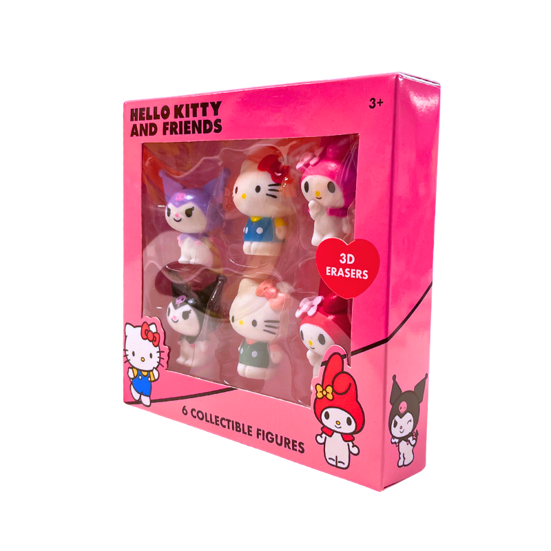 Wholesale Hello Kitty 3D erasers 6 Pack - (Case of 12)