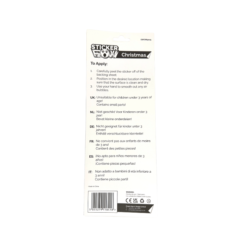 Wholesale Holographic Christmas Stickers - (Case of 12)