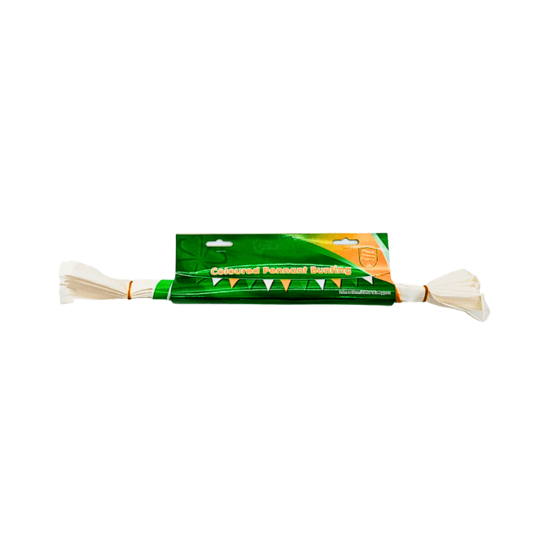 Wholesale Irish Coloured Flag Bunting - Green, White & Orange - (Case of 16)