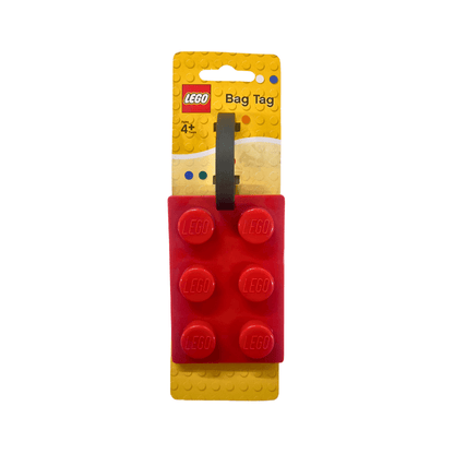 LEGO Brick Luggage Tag Red PoundFun