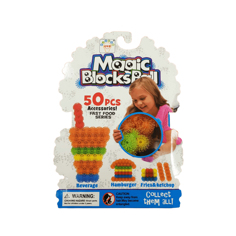 Magic Blocks Ball 50 Pieces Fast Food Series