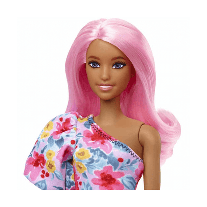 Mattel Barbie Fashionista Doll With Pink Hair Floral Dress Prostheti PoundFun