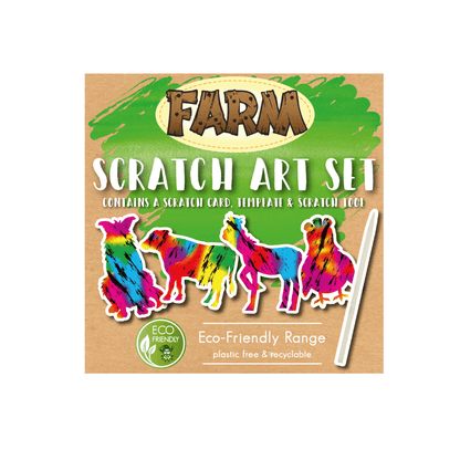  Mini Eco-Friendly Farm Scratch Art set