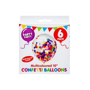Multicoloured 10" Confetti Balloons