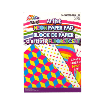 Wholesale Artist Neon Paper Pad - (Case of 12)