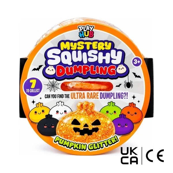 Original Viral Mystery Squishy Dumpling Halloween Pumpkin Glitter Edition
