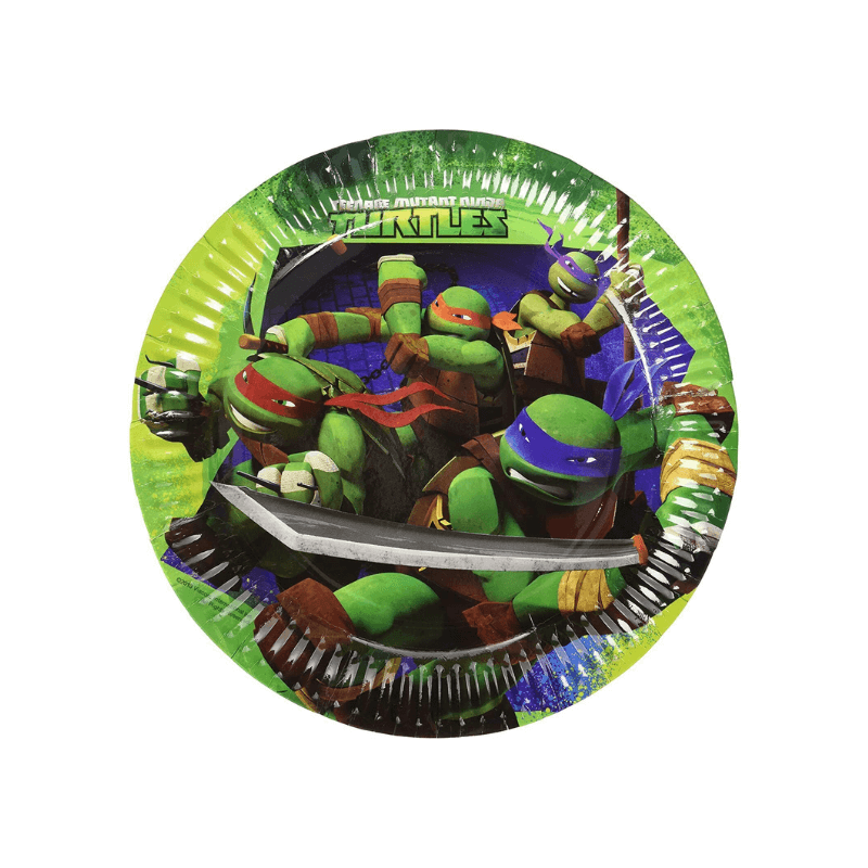 Wholesale Pack Of 8 Teenage Mutant Ninja Turtles Party Plates - (Case of 12)
