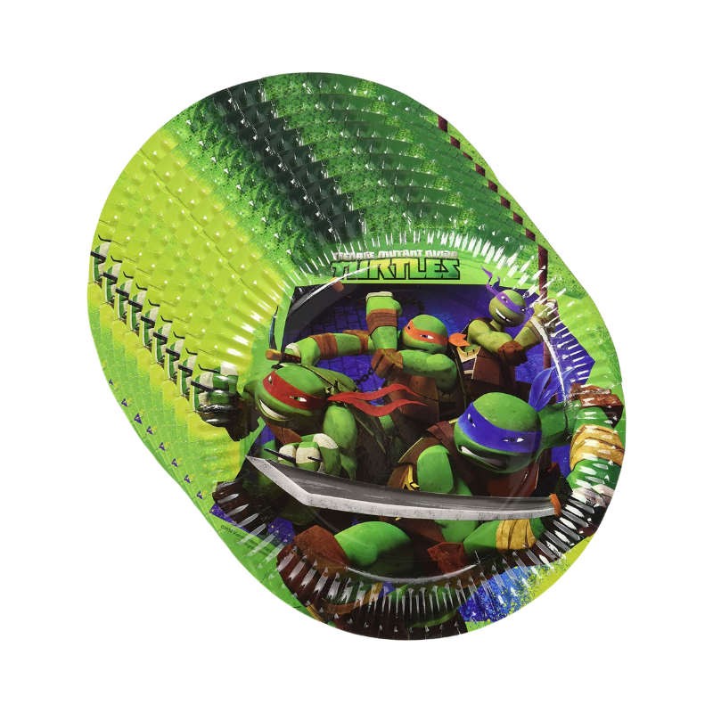 Wholesale Pack Of 8 Teenage Mutant Ninja Turtles Party Plates - (Case of 12)