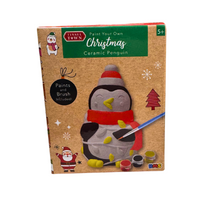 Wholesale Paint Your Own Christmas Penguin Figure - (Case of 12)
