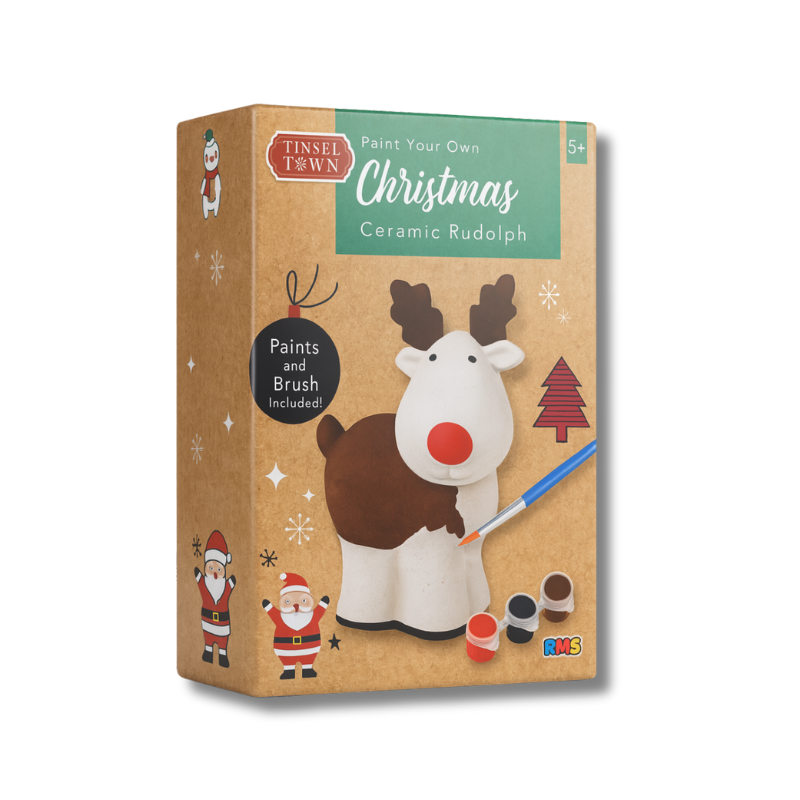 Paint Your Own Christmas Rudolph Figure