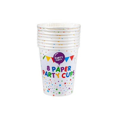 Wholesale 8 Pack Of Birthday Party Cups - (Case of 12)