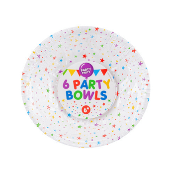 Wholesale 6" Paper Party Bowl 6 Pack - (Case of 16)