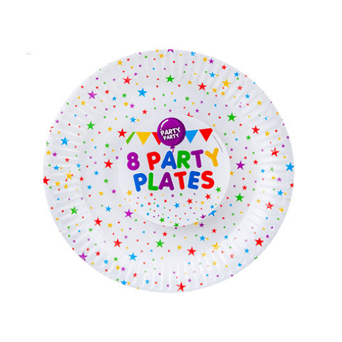 Wholesale 8 Pack Of Birthday Party Plates - (Case of 12)
