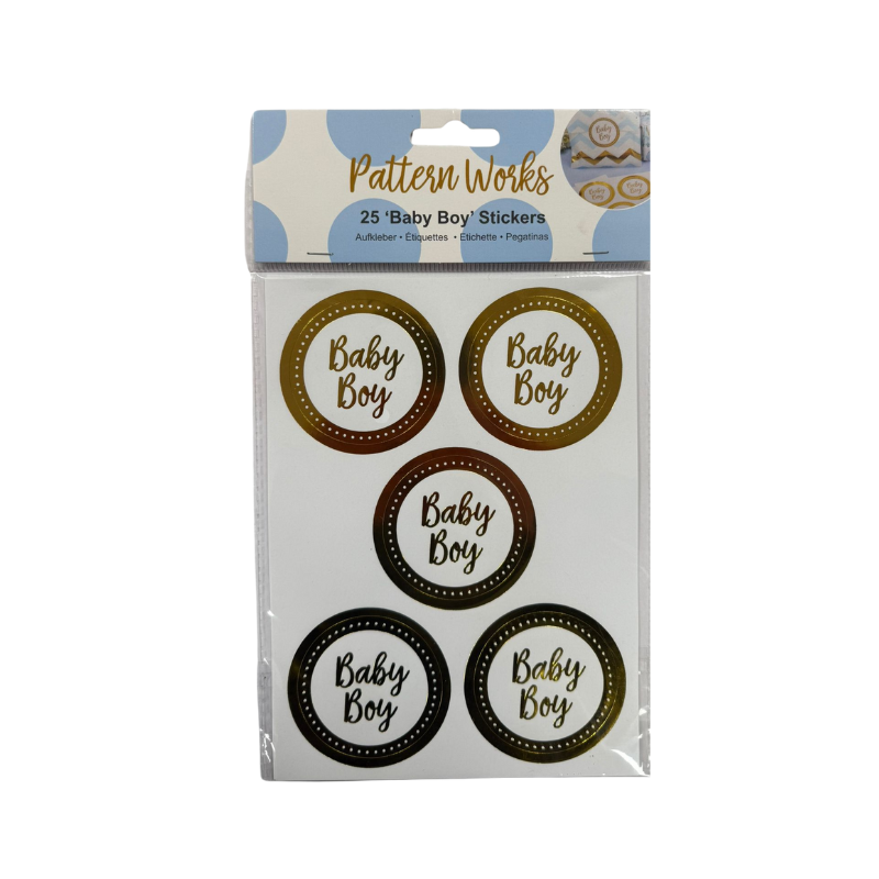 Pattern Works Baby Boy Stickers - 25 pack